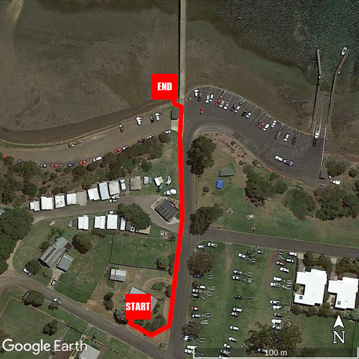 Beach walking map - The Boat Ramp Getaway