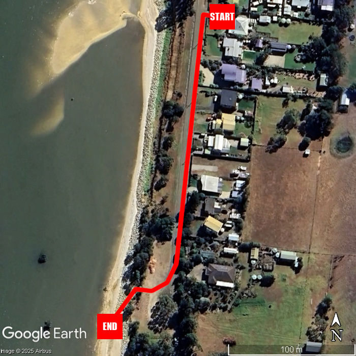Beach walking map - Foreshore Sunset Retreat