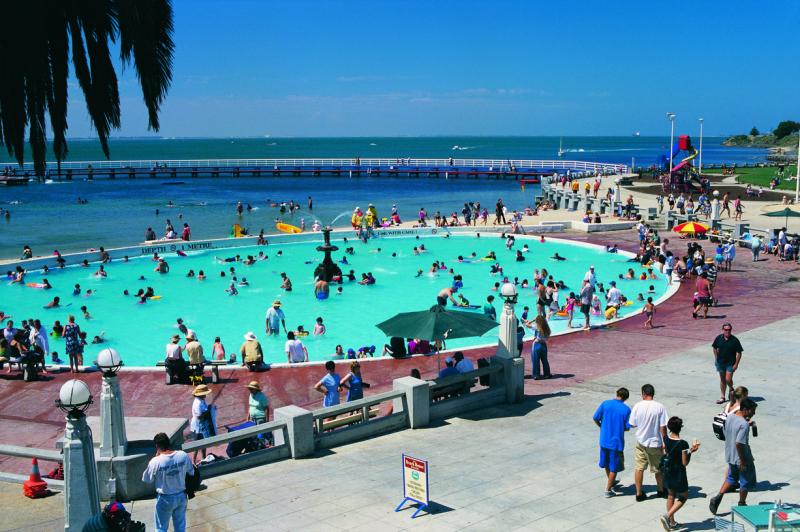 Wading pool and swimming enclosure at Eastern Beach