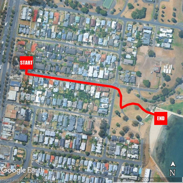 Beach walking map - Schoolhouse by the Bay