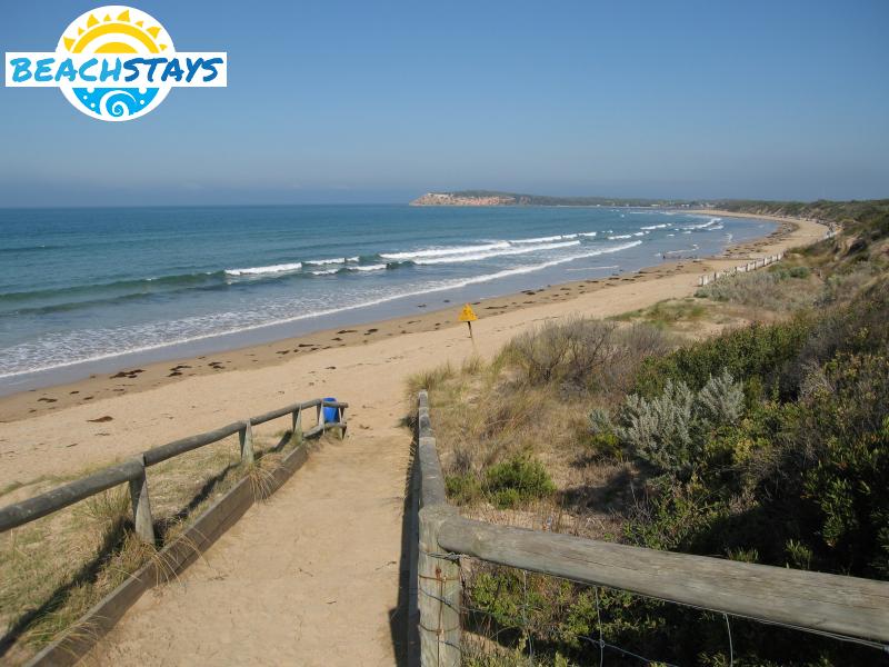 View along beach towards Barwon Heads
