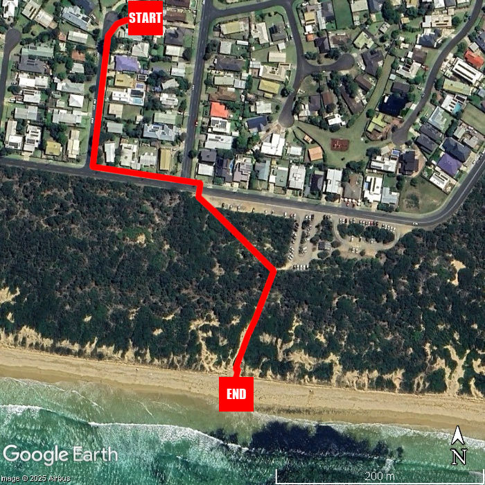 Beach walking map - Antares