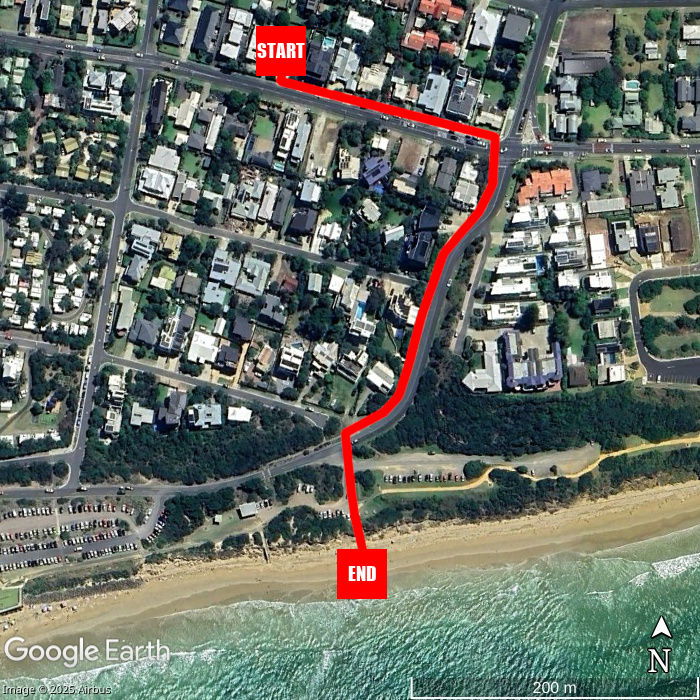 Beach walking map - Banana