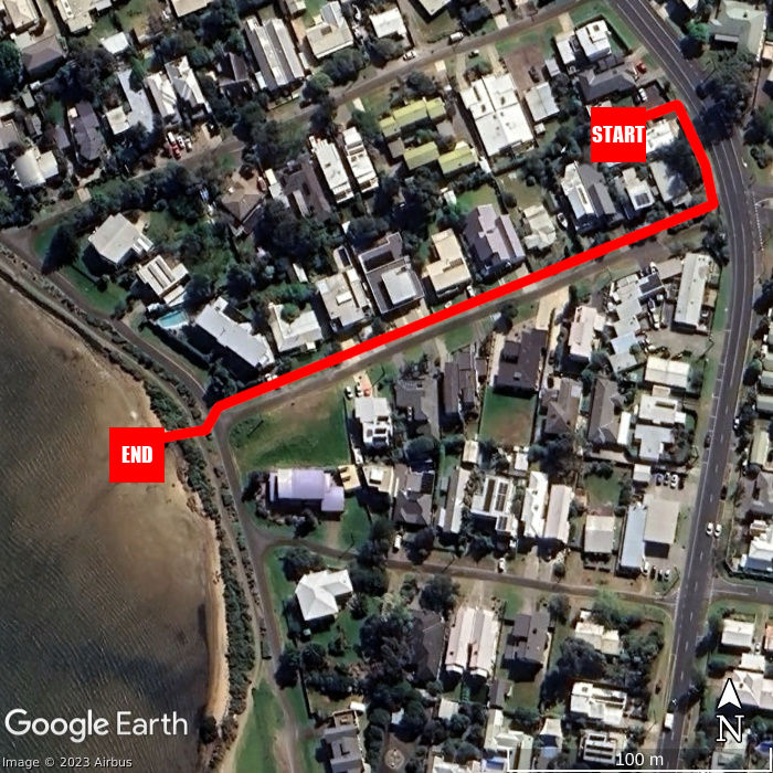 Beach walking map - Belle Retreat