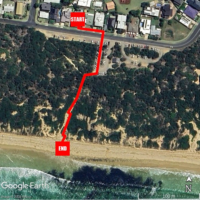 Beach walking map - Ocean Belle