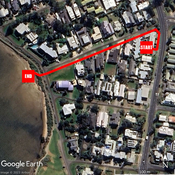 Beach walking map - Ocean Grace