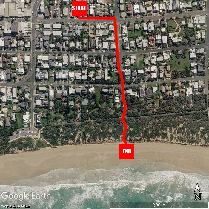 Beach walking map - Ocean Terrace