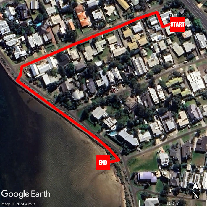 Beach walking map - River Walk