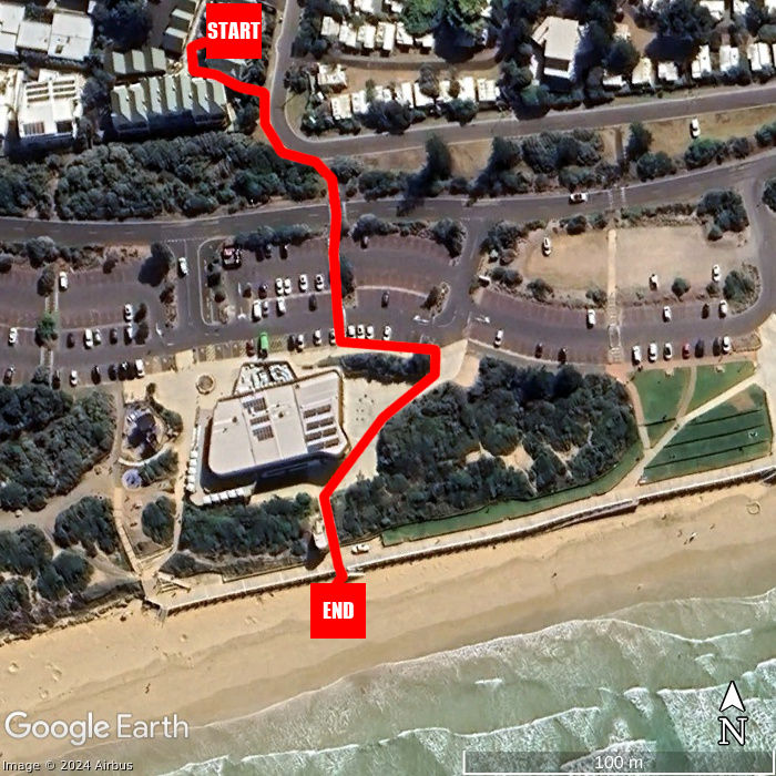 Beach walking map - The Dunes