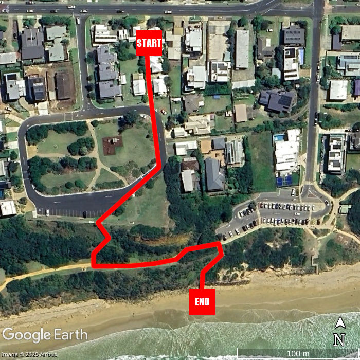 Beach walking map - The Lookout