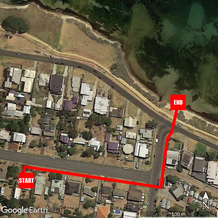 Beach walking map - Family Tides Beach House