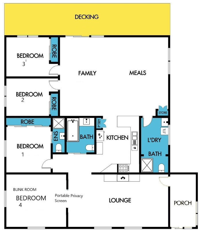 Family Tides Beach House - Floor plan