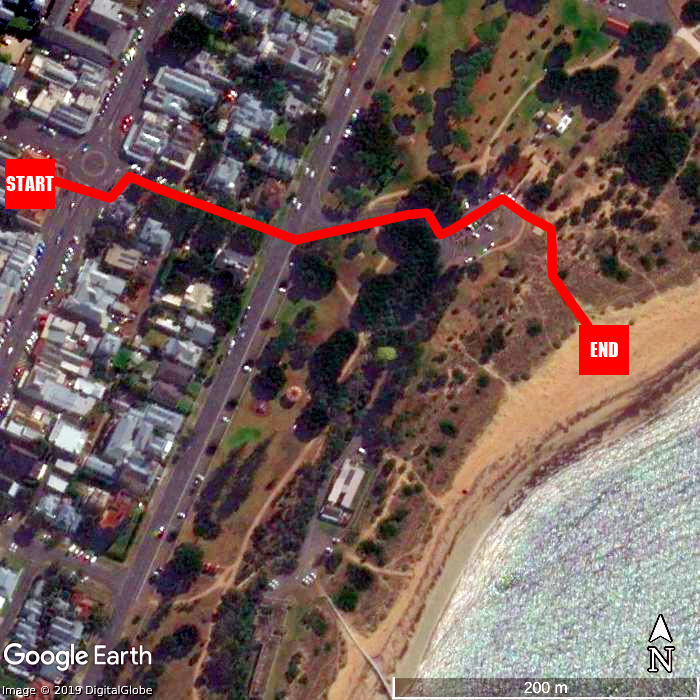 Beach walking map - Vue Grand Hotel