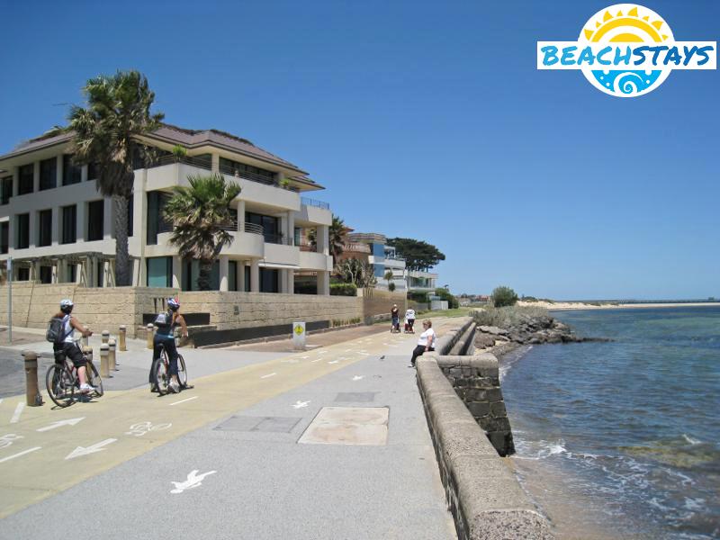 Bicycle pathway along coast