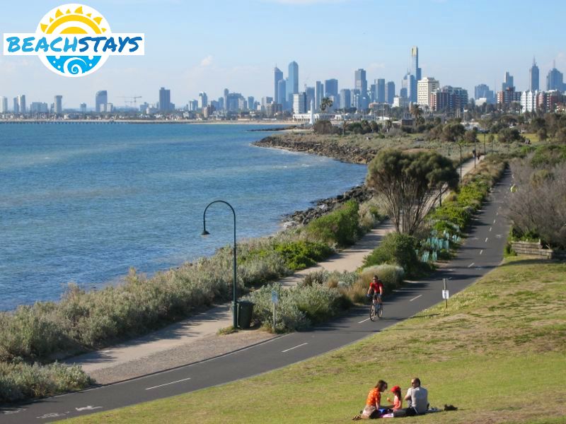 View of city skyline from Point Ormond