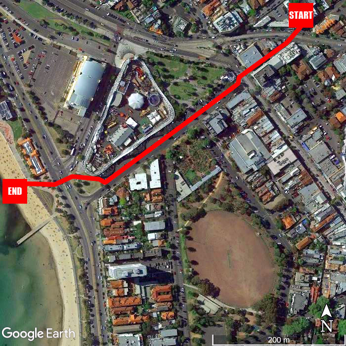 Beach walking map - Cosmopolitan Hotel