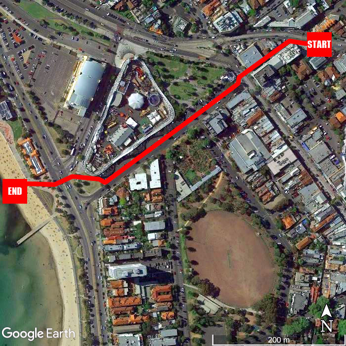 Beach walking map - Base Backpackers