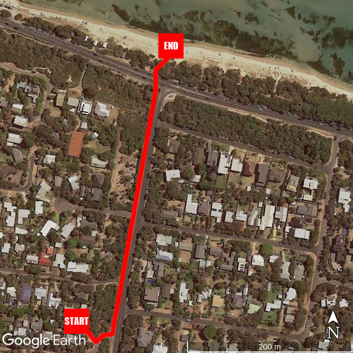 Beach walking map - Jetty Beach Retreat