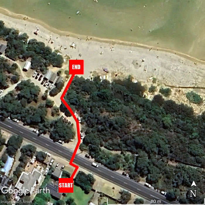 Beach walking map - The Buoys