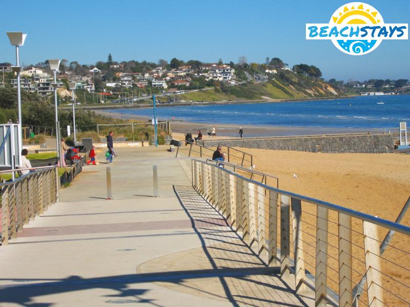 View of beach and Olivers Hill
