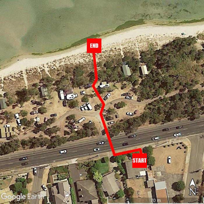 Beach walking map - Bay Lyf