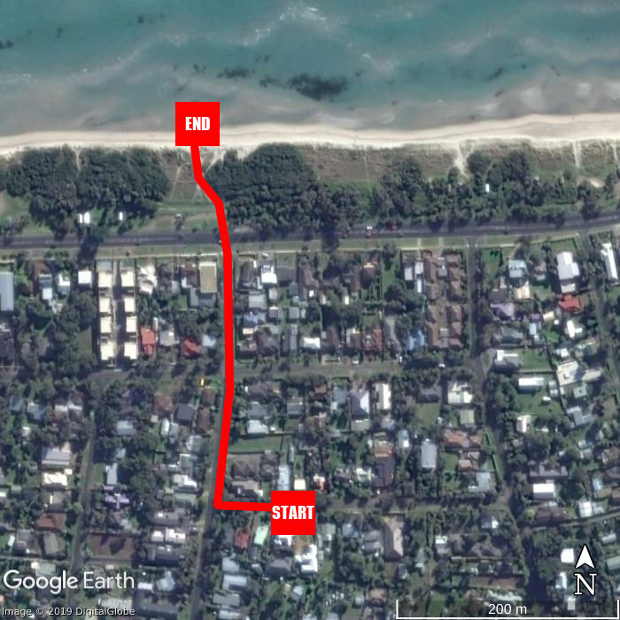Beach walking map - Blakiston House