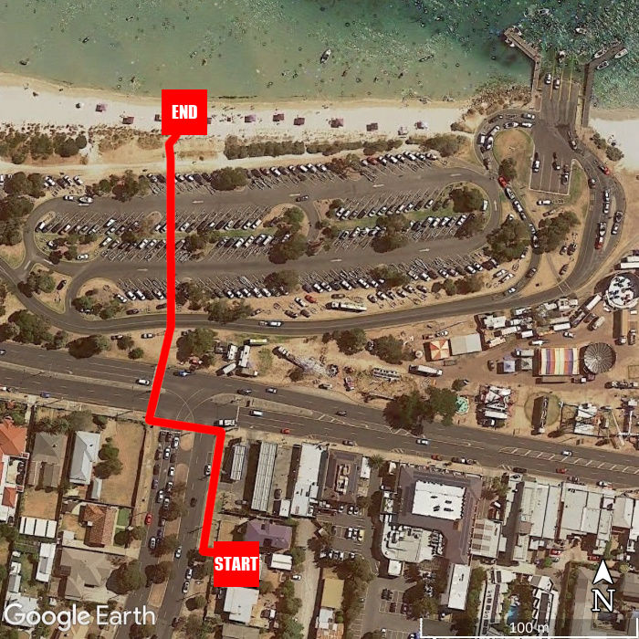 Beach walking map - The Seaside Cobbler
