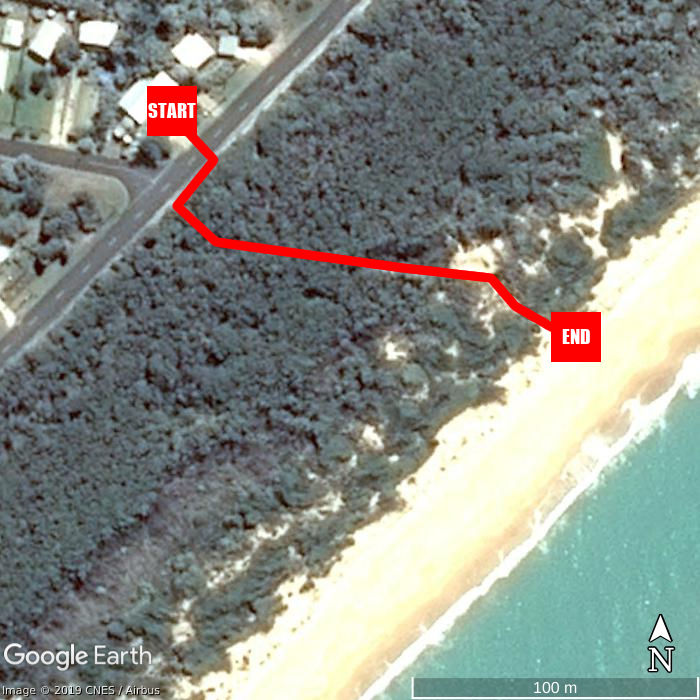 Beach walking map - Whale Cottage