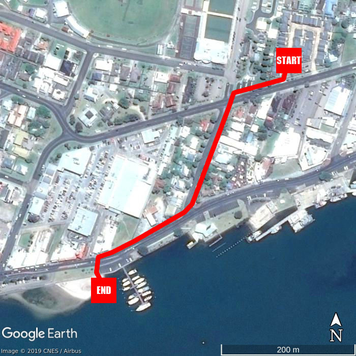 Beach walking map - The Lakes Apartments