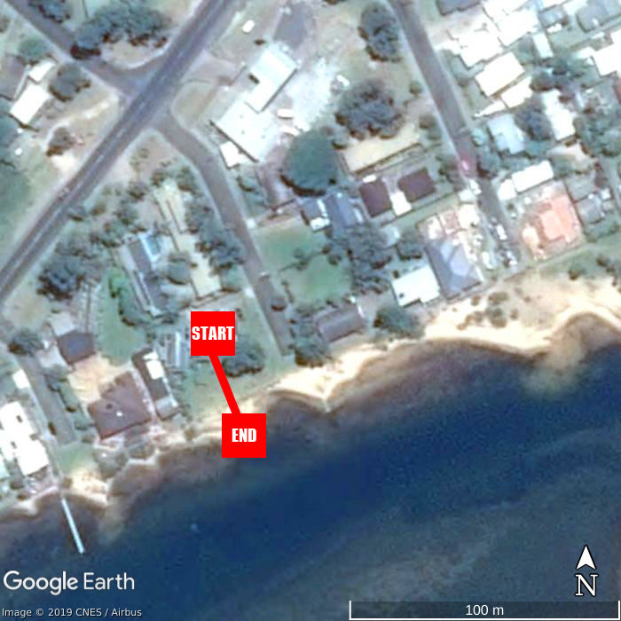 Beach walking map - Lakes Entrance Waterfront Cottages