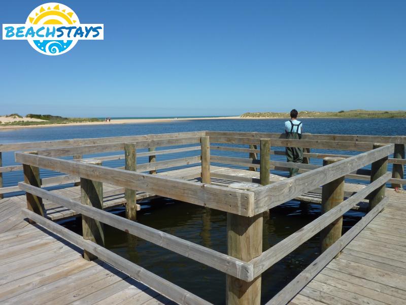 Fishing platform near mouth of Merriman Creek