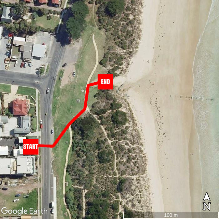Beach walking map - Coastal Motel