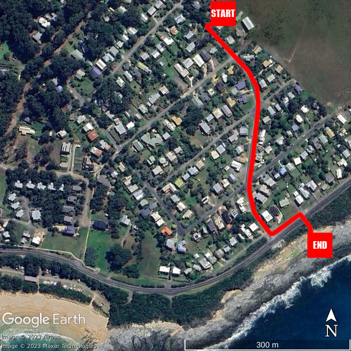 Beach walking map - Bass Retreat