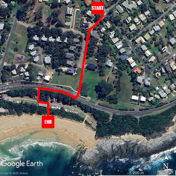 Beach walking map - Enki's Rest