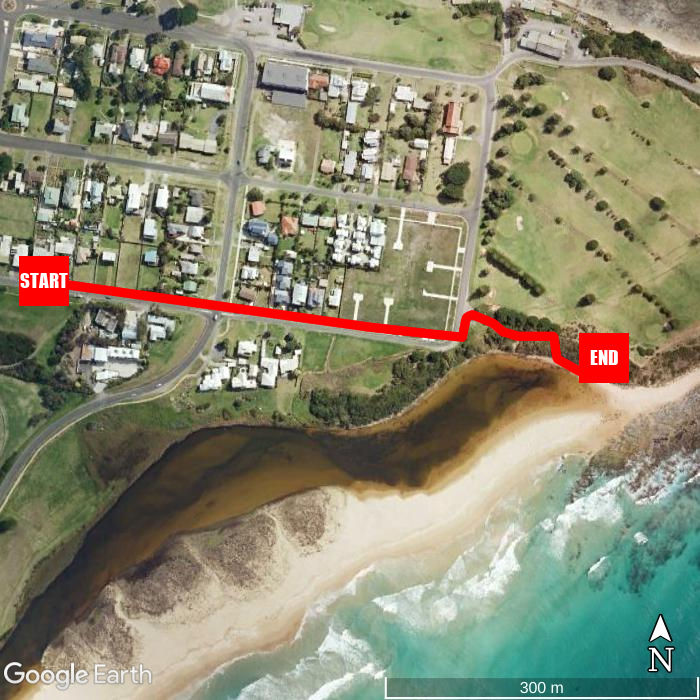 Beach walking map - Saltwater Haven