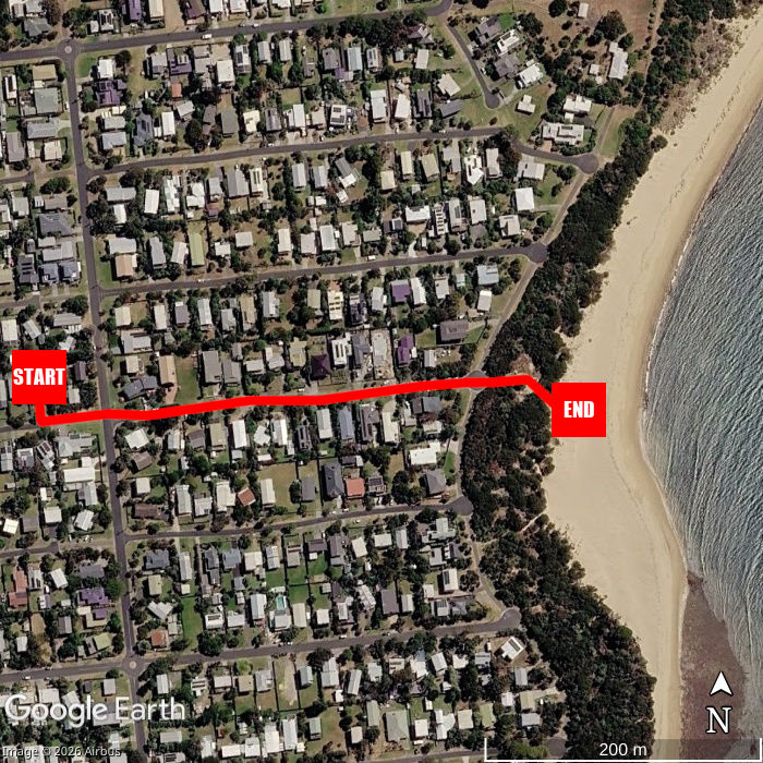 Beach walking map - Broadway Resort