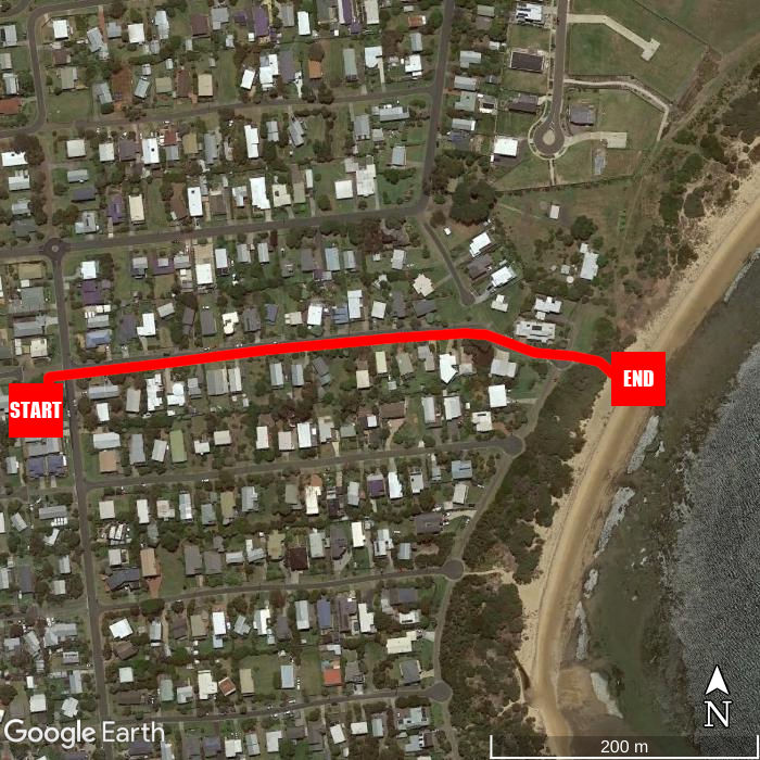 Beach walking map - Periwinkle