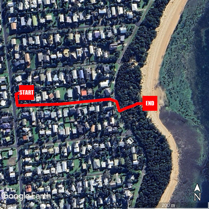 Beach walking map - Woolamai Sands