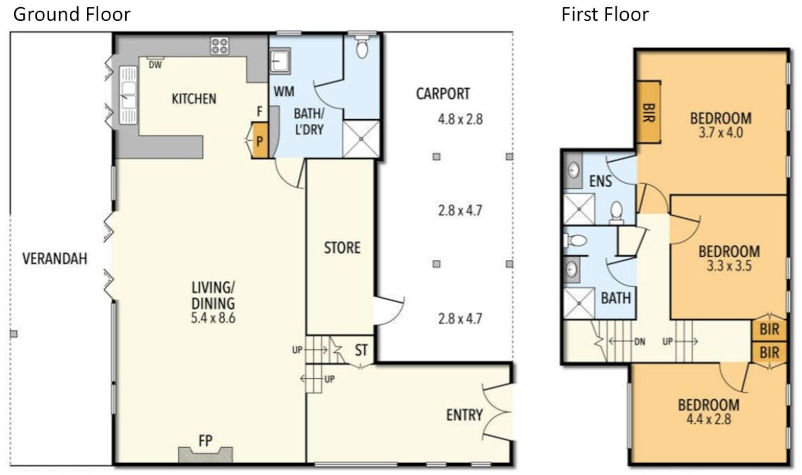 Banksia Waterfront Beachhouse - Floor plan