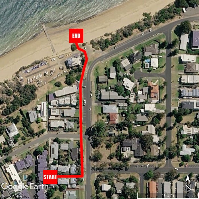 Beach walking map - Bay Breeze