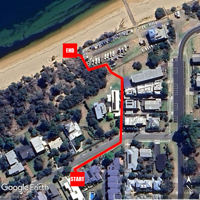 Beach walking map - Brooklya by the Beach