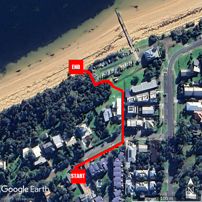 Beach walking map - Casa Bella on Beach