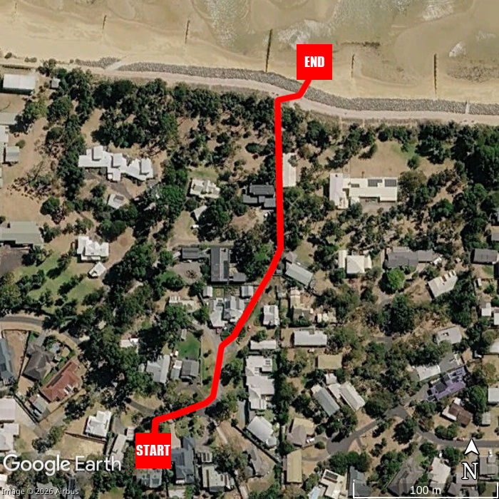 Beach walking map - Fairways