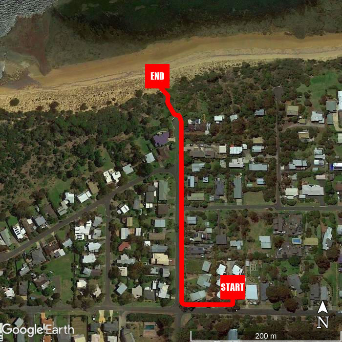 Beach walking map - Fantasea