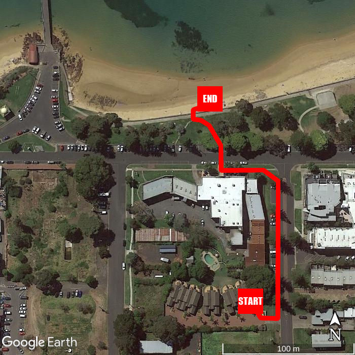 Beach walking map - Findlay on the Bay