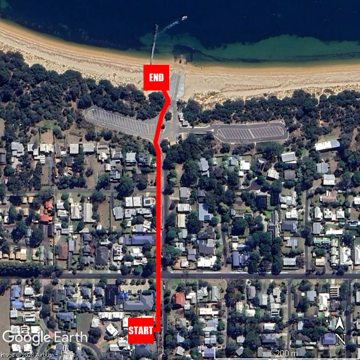 Beach walking map - Mingalar