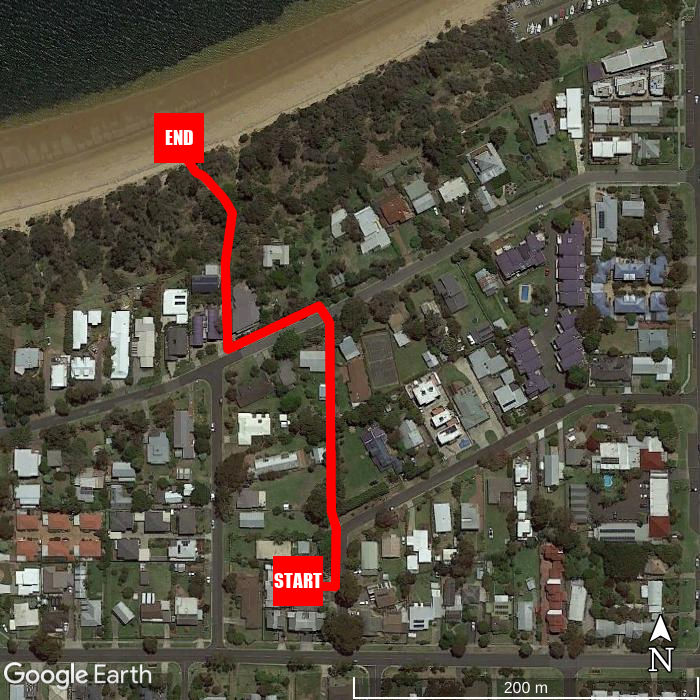 Beach walking map - Paradise in Cowes