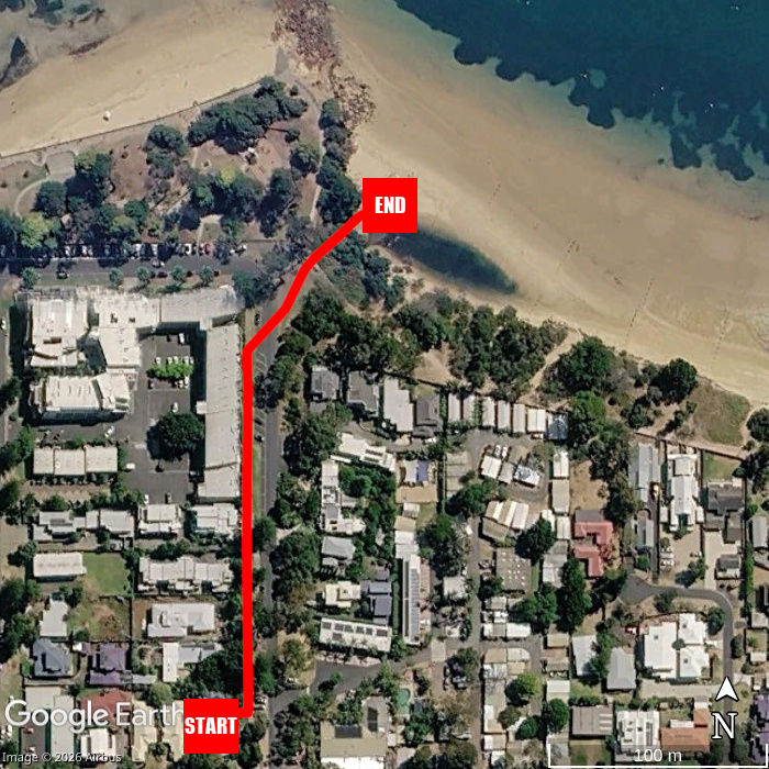 Beach walking map - PI Holiday Retreat Unit 2