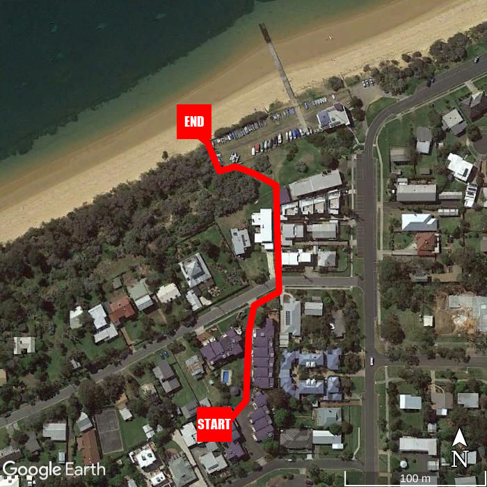 Beach walking map - Sea Breeze