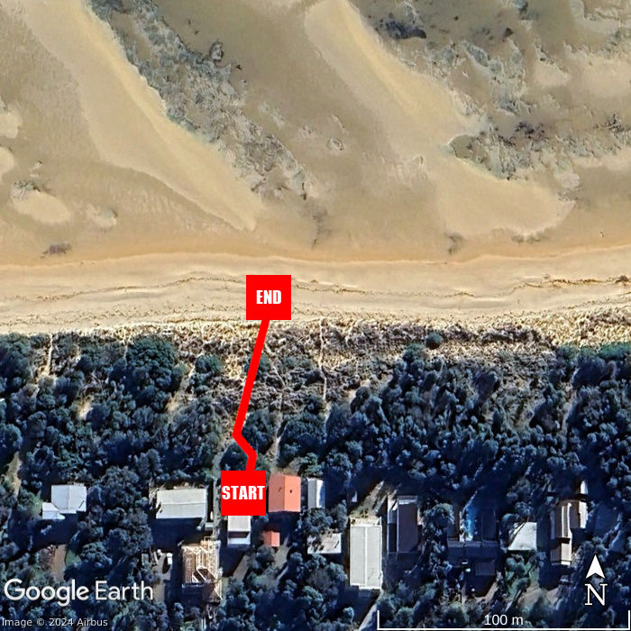 Beach walking map - SilverTide Retreat